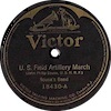 Original Recording Label of The Caisson Song by Sousa's Band conducted by John Philip Sousa
