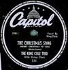 Original Recording Label of The Christmas Song by The King Cole Trio