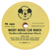 Original Recording Label of The Mickey Mouse Club March by Jimmie Dodd And The Merry Mouseketeers