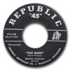 Original Recording Label of Too Much by Bernard Hardison