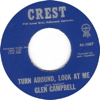 Original Recording Label of Turn Around, Look At Me by Glen Campbell