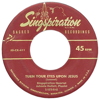Original Recording Label of Turn Your Eyes Upon Jesus by Singspiration Quartet with Johnny Hallett