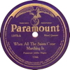Original Recording Label of When The Saints Go Marchin' In by Paramount Jubilee Singers