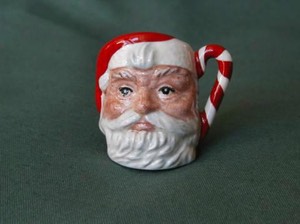 Royal Doulton RD character jug tiny mini Santa Claus Candy Cane handle D6980