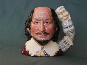 Royal Doulton RD character jug large William Shakespeare jug of the year 1999 D7136