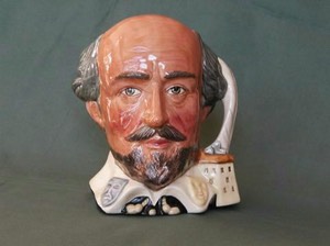 Royal Doulton RD character jug large William Shakespeare D6689